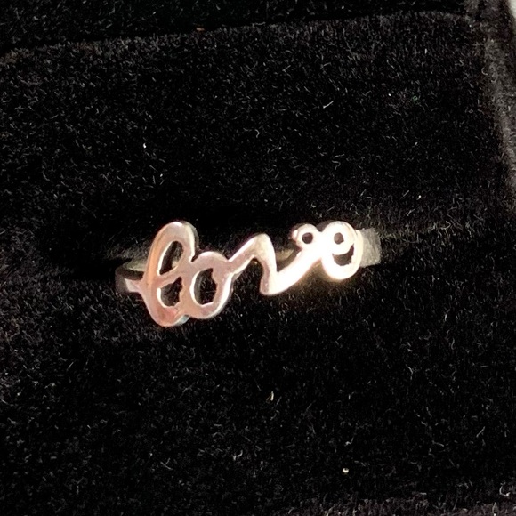 .925 Sterling Silver “Love” Ring